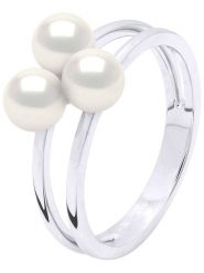ATELIERS SAINT GERMAIN Srebrny pierścionek z perłami rozmiar: 52. Białe pierścionki damskie ATELIERS SAINT GERMAIN, z perłą, srebrne. Za 361.45 zł.