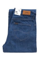 SPODNIE LEE DAMSKIE LOOSE MOM RINSE L30TRE36 112106723. Niebieskie spodnie materiałowe damskie Lee, bez wzorów, z jeansu, vintage, z podwyższonym stanem. W wyprzedaży za 89.99 zł.