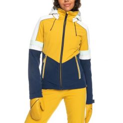 Kurtka narciarska damska Roxy Chic Insulated. Żółte kurtki damskie Roxy, xs, bez wzorów, z poliesteru, bez kaptura, narciarskie. Za 732.00 zł.