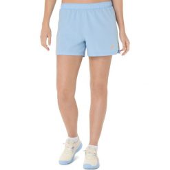Damskie szorty 2 w 1 Asics Court. Niebieskie szorty damskie Asics, bez wzorów, z materiału. Za 256.00 zł.