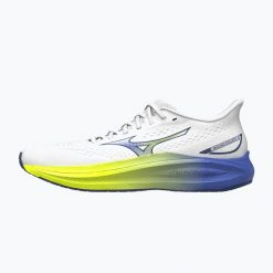 Buty do biegania męskie Mizuno Fortrush white/estate blue/lightning yellow. Białe buty fitness męskie Mizuno, do biegania. Za 611.50 zł.