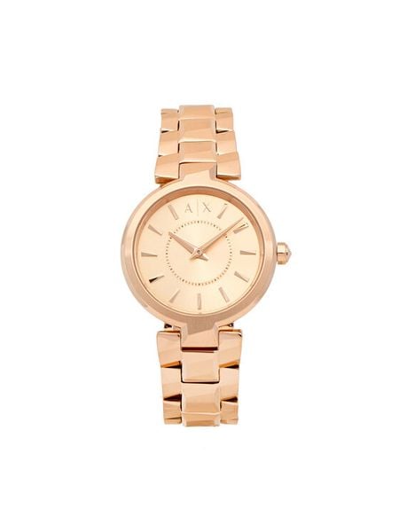 Armani Exchange Zegarek Audelle AX4408 Różowe złoto. Czerwone, analogowe zegarki damskie Armani Exchange, ze stali. Za 789.99 zł.