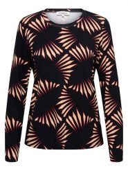 &Co Woman Koszulka "Venna" w kolorze czerwono-czarnym rozmiar: XXL. Czarne bluzki damskie &Co Woman, xxl, bez wzorów, bez kołnierzyka, bez ramiączek. Za 173.99 zł.