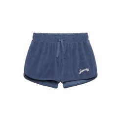 Szorty damskie Superdry Heritage. Niebieskie szorty damskie Superdry., bez wzorów, z materiału, eleganckie. Za 241.25 zł.