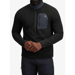 Bluza wspinaczkowa Black Diamond Lightweight HZ Poly Fleece. Czarne bluzy bez kaptura męskie Black Diamond. Za 346.49 zł.