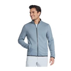 Bluza męska SKECHERS THE HOODLESS HOODIE OTTOMAN JACKET JA25-BLPR L. Niebieskie bluzy bez kaptura męskie Skechers, l. Za 187.99 zł.