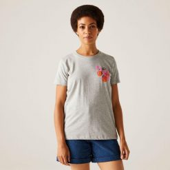 Koszulka sportowa damska Filandra VX. Szare topy sportowe damskie Regatta, bez wzorów, bez ramiączek. Za 130.50 zł.