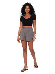 Aller Simplement Szorty w kolorze antracytowym rozmiar: 34/36. Szare szorty damskie Aller Simplement, bez wzorów, z tkaniny, klasyczne, z podwyższonym stanem. Za 61.60 zł.