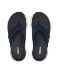 Skechers Japonki Go Walk Flex Sandal-Splendor 141404/NVY Granatowy. Niebieskie klapki damskie Skechers, bez wzorów, z materiału, bez obcasa. Za 169.99 zł.