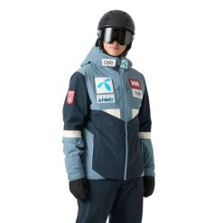 Kurtka narciarska Helly Hansen Kvitfjell. Niebieskie kurtki męskie Helly Hansen, na zimę, m, bez wzorów, sportowe, bez kaptura. W wyprzedaży za 2,429.50 zł.