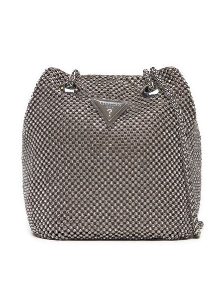 Guess Torebka HWRY93 50750 Srebrny. Szare torebki klasyczne damskie Guess, z aplikacjami, z syntetyku, wizytowe, bez kołnierzyka, bez ramiączek. Za 419.99 zł.