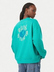 Quiksilver Bluza Standard Crew EQWFT03188 Turkusowy Regular Fit. Niebieskie bluzy bez kaptura damskie Quiksilver, xs, z bawełny. Za 259.99 zł.
