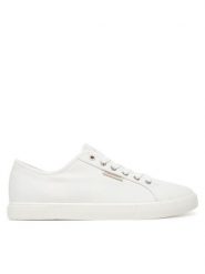 Calvin Klein Jeans Tenisówki Ess Vulc Low Mg Cv YM0YM01301 Biały. Białe trampki i tenisówki męskie Calvin Klein Jeans, bez wzorów, z jeansu, bez zapięcia. Za 299.99 zł.