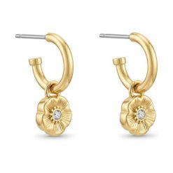 Kolczyki Coach. Żółte kolczyki damskie Coach, złote. Za 249.99 zł.