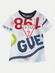 Guess T-Shirt N5RI14 K8HM4 Kolorowy Regular Fit. T-shirty chłopięce Guess, z aplikacjami, z bawełny, bez ramiączek. Za 69.99 zł.