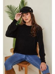 Joséfine Sweter "Letenye" w kolorze czarnym rozmiar: M. Czarne swetry klasyczne damskie Joséfine, m, z kaszmiru, bez kołnierzyka. Za 187.99 zł.