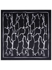 LUHTA Jedwabny szal "Nakolinna" w kolorze czarno-białym - 53 x 53 cm rozmiar: onesize. Białe szaliki i kominy damskie Luhta, bez wzorów, z jedwabiu. Za 92.21 zł.