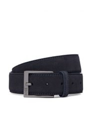 BOSS Pasek 50563958 Granatowy. Niebieskie paski męskie Boss, bez wzorów, ze skóry. Za 349.99 zł.
