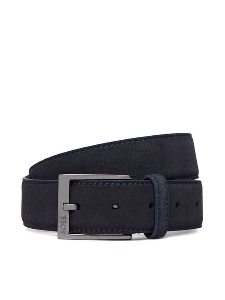 BOSS Pasek 50563958 Granatowy. Niebieskie paski męskie Boss, bez wzorów, ze skóry. Za 349.99 zł.