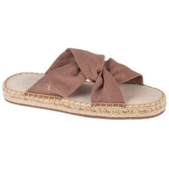 Klapki Emu Australia Rowley W13169-MUSH brązowe. Brązowe klapki damskie bez wzorów, z gumy, bez obcasa. Za 415.00 zł.