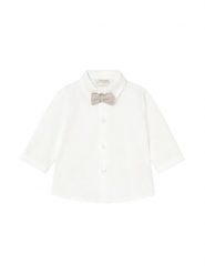 Mayoral Koszula 1101 Écru Regular Fit. Koszule chłopięce Mayoral, bez wzorów, z bawełny, bez kołnierzyka, bez ramiączek. Za 119.99 zł.