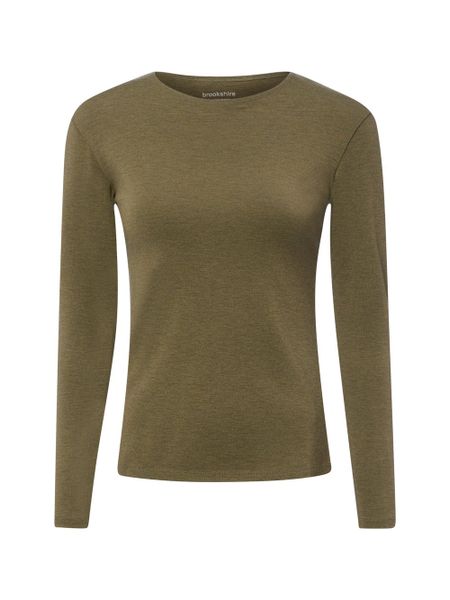 Brookshire koszulka z długim rękawem Kobiety Sztuczne włókno zielony, L. Zielone t-shirty damskie brookshire, l, bez wzorów, z włókna, bez kołnierzyka. Za 149.95 zł.
