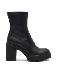 Jenny Fairy Botki ENID WS5925-03 Czarny. Czarne botki damskie Jenny Fairy, z syntetyku, bez obcasa, na słupku, bez zapięcia. Za 109.99 zł.