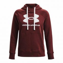 Bluza z kapturem Damska Rival Fleece. Brązowe bluzy z kapturem damskie Under Armour, s. Za 323.50 zł.