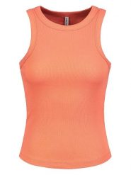 Sublevel Top w kolorze pomarańczowym rozmiar: L. Pomarańczowe topy damskie Sublevel, l, bez wzorów, prążkowane, bez kołnierzyka. Za 39.99 zł.