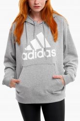 Bluza damska adidas Essentials Big Logo Oversized French Terry Hoodie. Szare bluzy z kapturem damskie Adidas, xs, z bawełny. Za 215.99 zł.