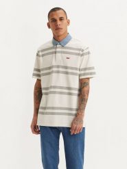 Levi's Koszulka polo "Timmothy" w kolorze szaro-kremowo-błękitnym rozmiar: L. Brązowe koszulki polo męskie Levi's, l, bez wzorów, z bawełny, bez ramiączek. Za 109.78 zł.