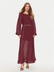 ViCOLO Sukienka wieczorowa TS0396 Bordowy Regular Fit. Czerwone sukienki damskie ViCOLO, s, bez wzorów, z syntetyku, wizytowe, bez kołnierzyka, bez ramiączek. Za 289.99 zł.
