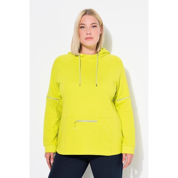 Damskie Bluza z kapturem odblaskowe lamówki kaptur kieszeń na zamek. Zielone bluzy z kapturem damskie Ulla Popken, plus size, z bawełny. W wyprzedaży za 235.99 zł.