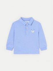 Mayoral Polo 2184 Błękitny Regular Fit. Niebieskie t-shirty chłopięce Mayoral, bez wzorów, z bawełny, bez ramiączek. Za 49.99 zł.