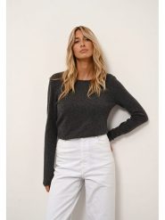 Just Cashmere Kaszmirowy sweter "Vivian" w kolorze antracytowym rozmiar: L. Czarne swetry klasyczne damskie Just Cashmere, l, z kaszmiru, bez kołnierzyka. Za 389.45 zł.