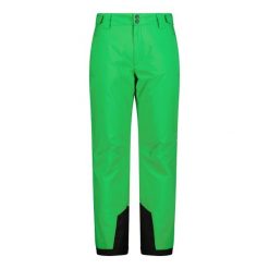 Spodnie narciarskie z tkaniny żakardowej CMP. Zielone spodnie materiałowe męskie CMP, bez wzorów, z tkaniny, sportowe. Za 415.50 zł.