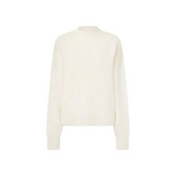 Damski sweter z okrągłym dekoltem Pepe Jeans Irma. Białe swetry klasyczne damskie Pepe Jeans, na zimę, z jeansu, bez kołnierzyka. Za 344.35 zł.