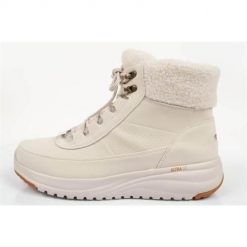 Buty do chodzenia damskie Skechers 144756 nat. Białe buty sportowe na co dzień damskie Skechers, bez wzorów, z materiału, trekkingowe. Za 452.00 zł.