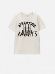 Coccodrillo T-Shirt WC4143202NAK Écru Regular Fit. T-shirty chłopięce COCCODRILLO, bez wzorów, z bawełny, bez ramiączek. Za 29.99 zł.