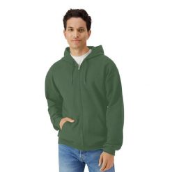 Męska Bluza Z Kapturem Softstyle Midweight Full Zip. Niebieskie bluzy z kapturem męskie Gildan, m, z bawełny. Za 133.99 zł.