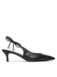 Furla Czółenka Poppy Slingback YM24FPO X30000 CN O6000 Czarny. Czarne czółenka damskie Furla, bez wzorów, ze skóry, bez obcasa. Za 969.99 zł.