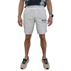 Męskie Spodenki Squad. Szare szorty męskie Puma, bez kołnierzyka. Za 122.99 zł.