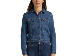 LEE RIDER JACKET DAMSKA KURTKA JEANSOWA MID STONE L54MJLVK 112112823. Kurtki damskie Lee, l, bez wzorów, z jeansu, bez kaptura. Za 259.99 zł.