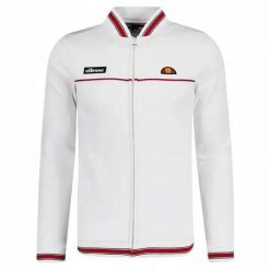 ELLESSE BLUZA MĘSKA SPORTOWA ROZPINANA M KOLOR BIAŁY. Białe bluzy bez kaptura męskie Ellesse, l, z materiału. Za 199.00 zł.