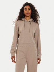 Guess Bluza V4BQ02 KCHR2 Beżowy Regular Fit. Brązowe bluzy bez kaptura damskie Guess, xxs, z syntetyku. Za 179.99 zł.