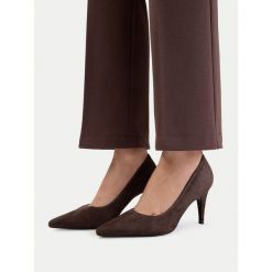 Szpilki GINO ROSSI. Brązowe szpilki Gino Rossi, bez wzorów, bez obcasa. Za 299.99 zł.