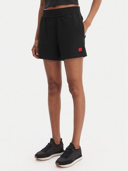 HUGO Szorty sportowe Signature 50556815 Czarny Regular Fit. Czarne spodenki sportowe damskie Hugo, l, z bawełny. Za 209.99 zł.