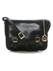 Lia Biassoni Skórzana torebka w kolorze czarnym - 26 x 19 x 12 cm rozmiar: onesize. Czarne torebki klasyczne damskie Lia Biassoni, bez wzorów, z materiału, bez dodatków. Za 347.99 zł.