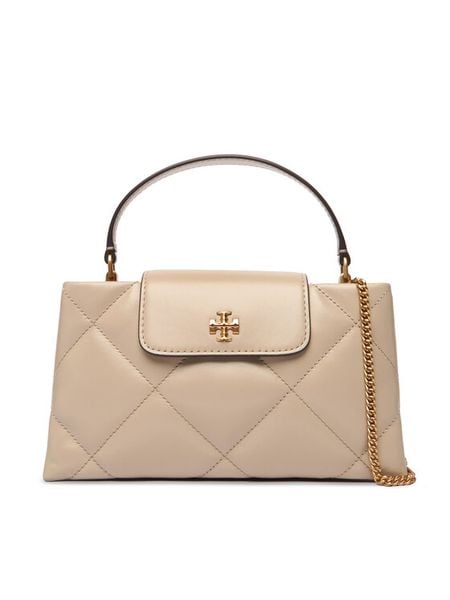 Tory Burch Torebka Kira Diamond Quilt East-West Top Handle 174999 Beżowy. Brązowe torebki klasyczne damskie Tory Burch, bez wzorów, ze skóry, bez dodatków. Za 2,379.00 zł.
