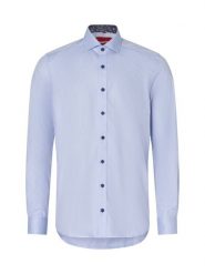 Finshley & Harding koszula biznesowa Mężczyźni Slim Fit Bawełna niebieski, 38. Niebieskie koszule męskie Finshley & Harding, m, bez wzorów, z bawełny, bez kołnierzyka, bez ramiączek. Za 179.95 zł.